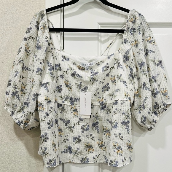 LUCY Paris Meadow Floral Top Size Large. NWT. - Picture 2 of 9